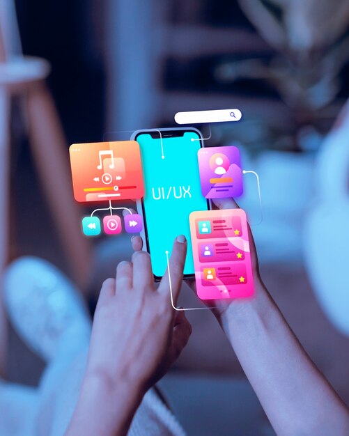 photo representations of user experience and interface web design seo